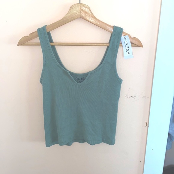 Brandy Melville sage green Richie tank - Picture 2 of 5